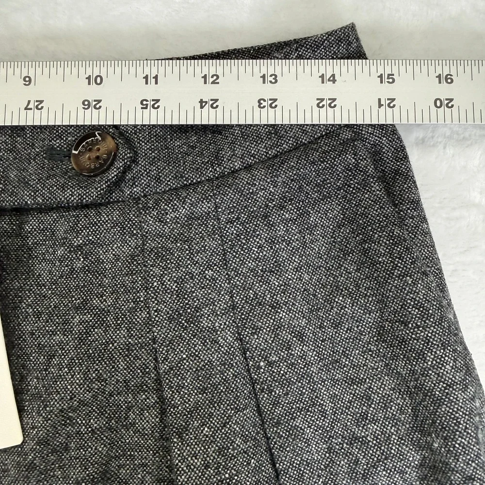 Barbour Veronica Wide Leg Trouser Gray Wool Blend Tweed Pants LTR0370MI11 Size 6
